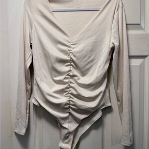 Elegant Cream Long Sleeve Top